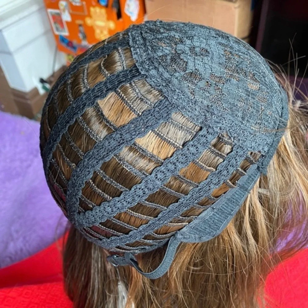 LAST ONE Free part Layered bangs brunette